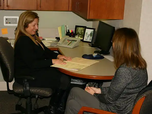 Varian speaking with patient at Port Susan Dental Care in Stanwood, WA
