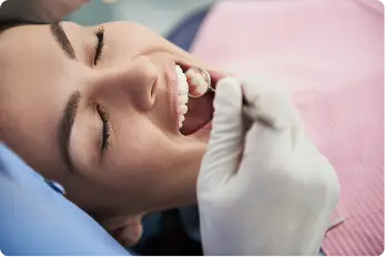 Patient receiving root canal therapy